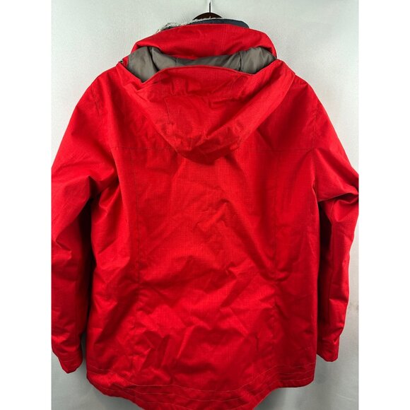 Women’s Columbia Interchange Winter Coat, Red Size 1X Hooded - Picture 2 of 6